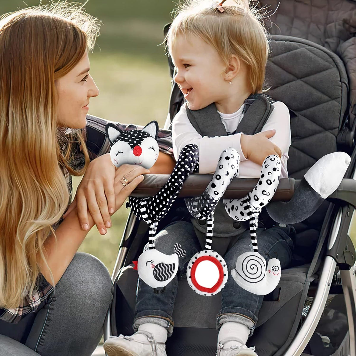 Musical Car Seat Toys Newborn Toys, Stroller Toys Baby Toys 0-6 Months Infant Toys, Baby Toys for Carseat Stroller Crib with Rattles Teether, Baby Toys for 0 3 6 9 12 Boys Girls Enfants