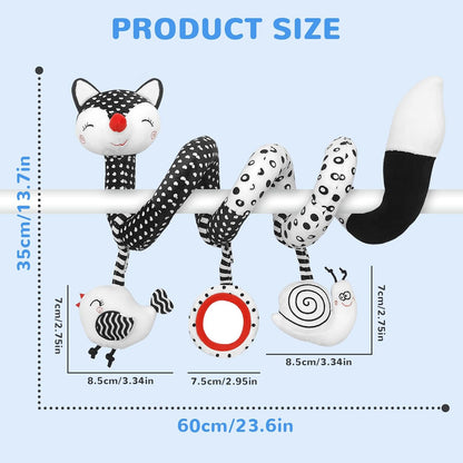 Musical Car Seat Toys Newborn Toys, Stroller Toys Baby Toys 0-6 Months Infant Toys, Baby Toys for Carseat Stroller Crib with Rattles Teether, Baby Toys for 0 3 6 9 12 Boys Girls Enfants