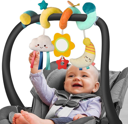 Musical Car Seat Toys Newborn Toys, Stroller Toys Baby Toys 0-6 Months Infant Toys, Baby Toys for Carseat Stroller Crib with Rattles Teether, Baby Toys for 0 3 6 9 12 Boys Girls Enfants
