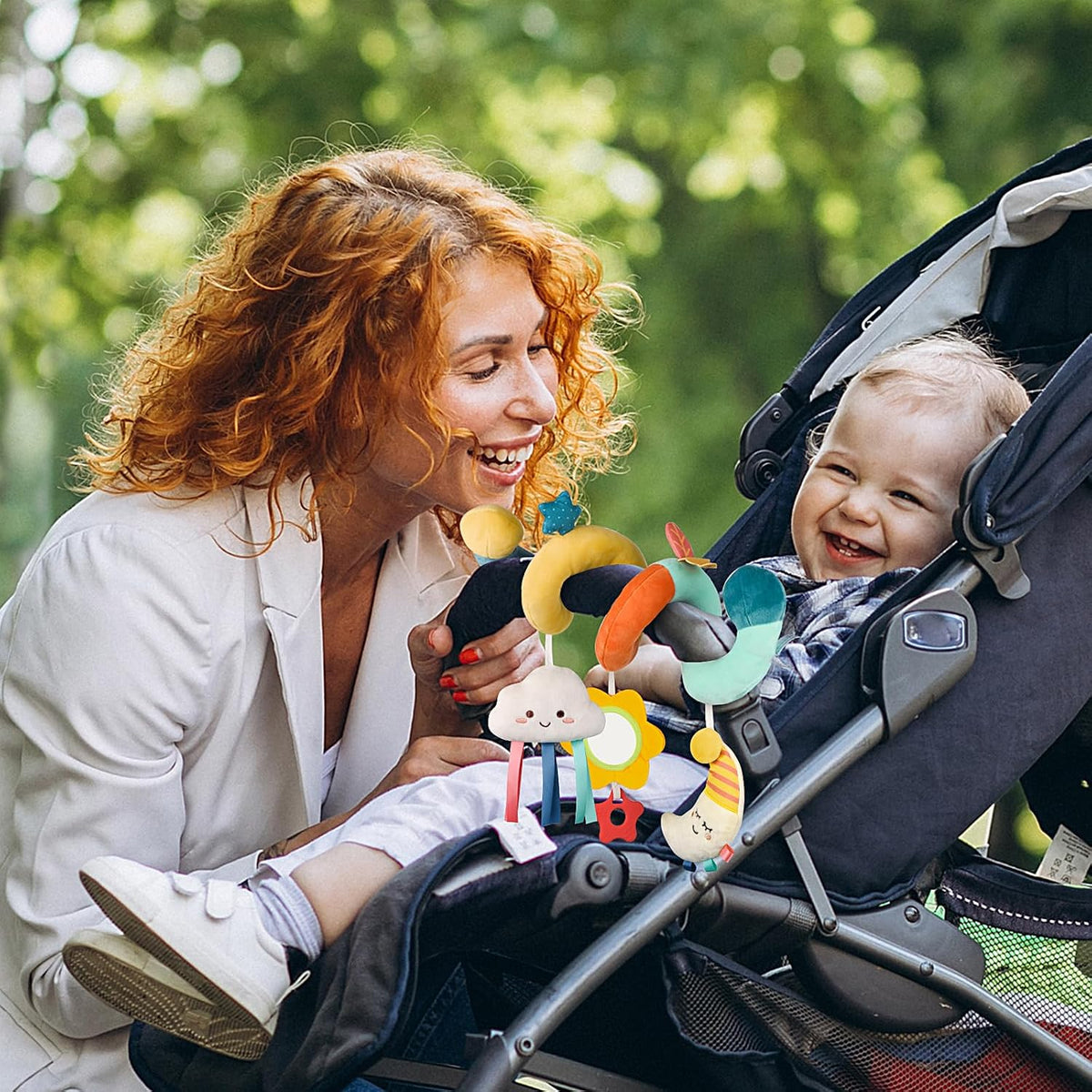 Musical Car Seat Toys Newborn Toys, Stroller Toys Baby Toys 0-6 Months Infant Toys, Baby Toys for Carseat Stroller Crib with Rattles Teether, Baby Toys for 0 3 6 9 12 Boys Girls Enfants
