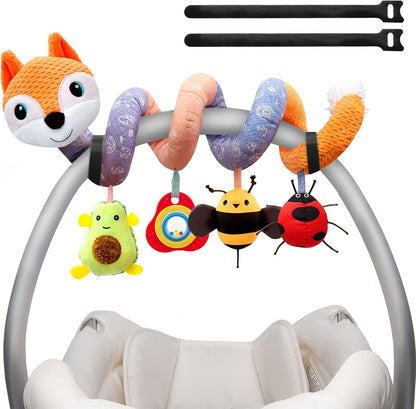 Musical Car Seat Toys Newborn Toys, Stroller Toys Baby Toys 0-6 Months Infant Toys, Baby Toys for Carseat Stroller Crib with Rattles Teether, Baby Toys for 0 3 6 9 12 Boys Girls Enfants