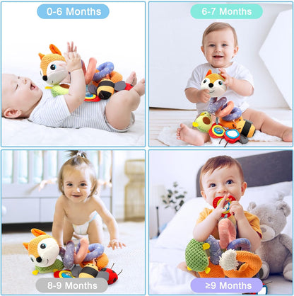 Musical Car Seat Toys Newborn Toys, Stroller Toys Baby Toys 0-6 Months Infant Toys, Baby Toys for Carseat Stroller Crib with Rattles Teether, Baby Toys for 0 3 6 9 12 Boys Girls Enfants