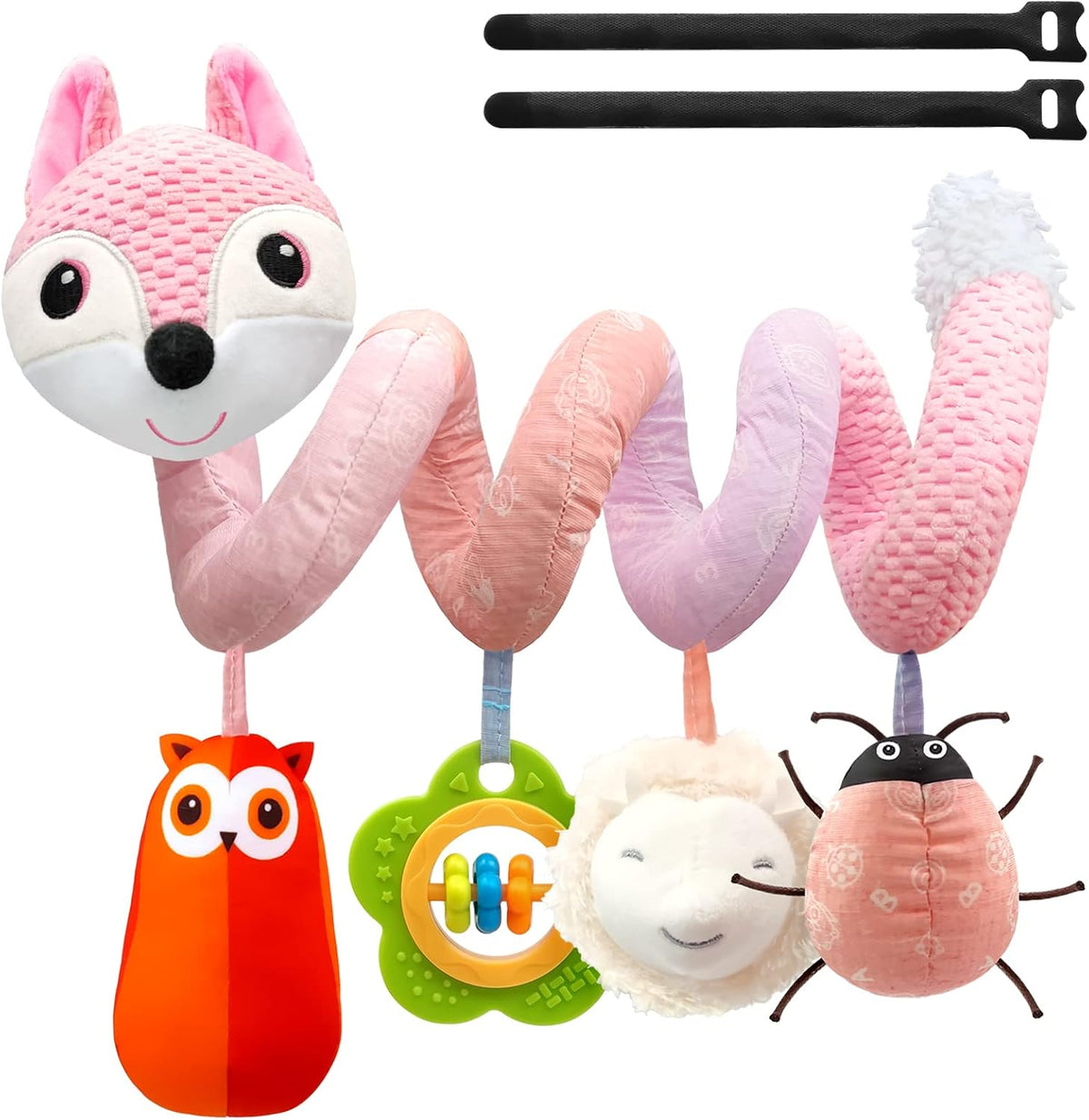 Musical Car Seat Toys Newborn Toys, Stroller Toys Baby Toys 0-6 Months Infant Toys, Baby Toys for Carseat Stroller Crib with Rattles Teether, Baby Toys for 0 3 6 9 12 Boys Girls Enfants