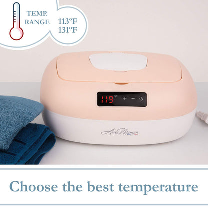 La Caresse Baby Wipe Warmer - Baby Essentials for Girls - Wet Wipe Dispenser - Adjustable Heat Settings Digital Display - Pink - Calentador de Wipes para Bebes - Blue