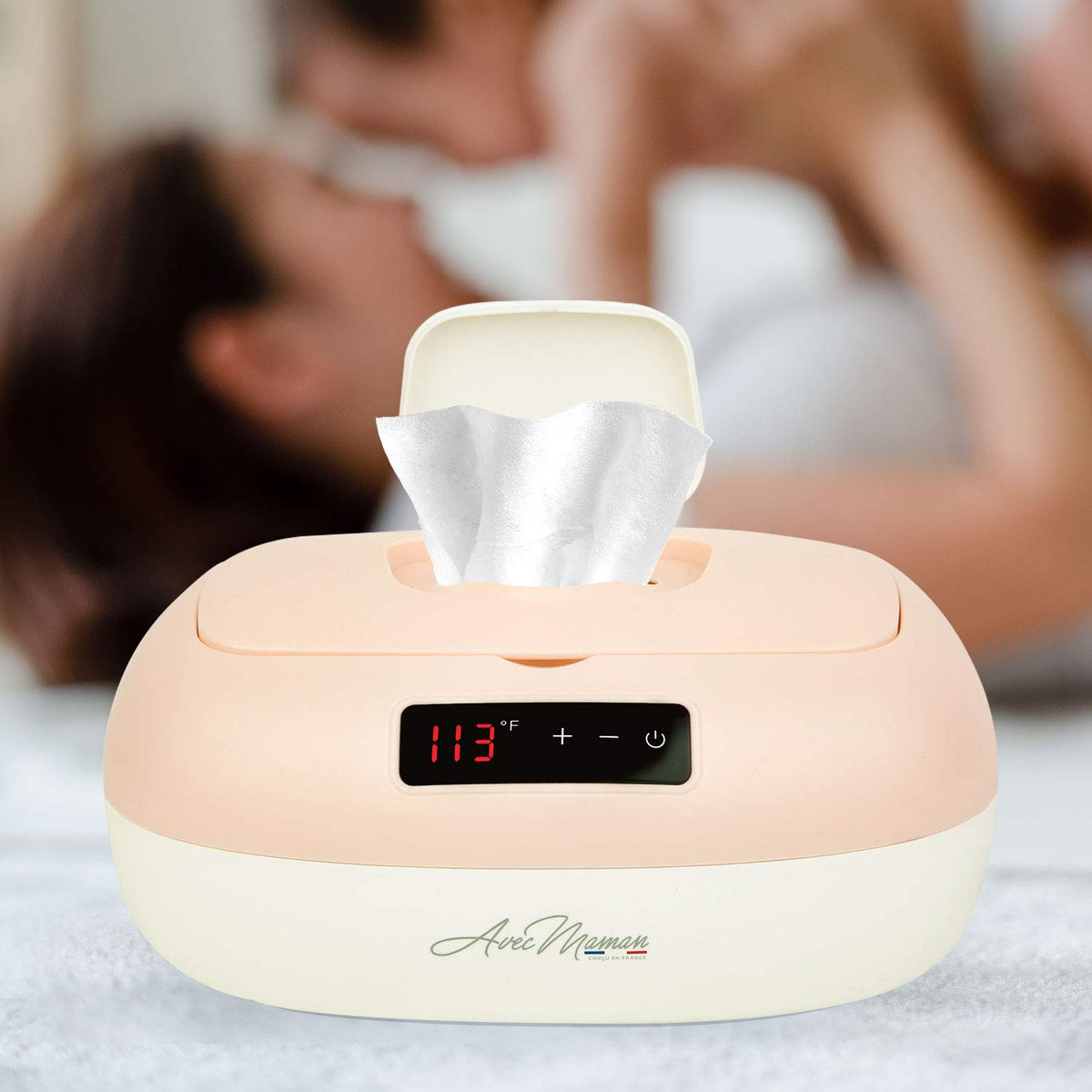 La Caresse Baby Wipe Warmer - Baby Essentials for Girls - Wet Wipe Dispenser - Adjustable Heat Settings Digital Display - Pink - Calentador de Wipes para Bebes - Blue