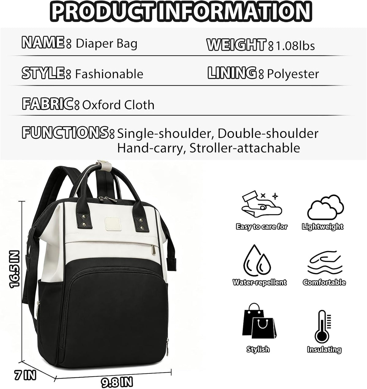 Baby Diaper Bag, Nappy Changing Backpack with Insulated Pockets,Multi-Waterproof Backpack Baby Essentials Travel for for Boys Girls, Multipurpose Travel Back Pack Moms Dads(Green)