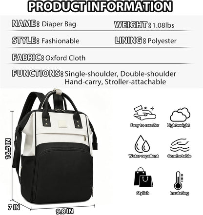 Baby Diaper Bag, Nappy Changing Backpack with Insulated Pockets,Multi-Waterproof Backpack Baby Essentials Travel for for Boys Girls, Multipurpose Travel Back Pack Moms Dads(Green)
