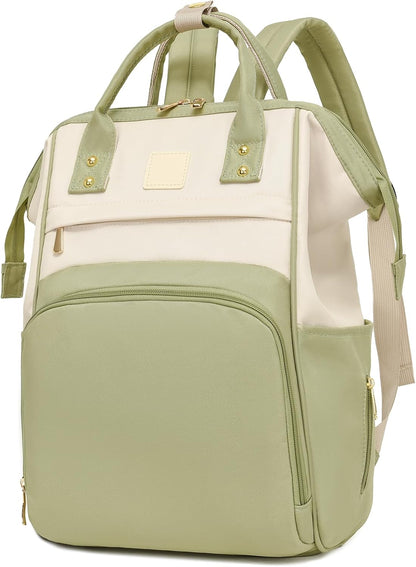 Baby Diaper Bag, Nappy Changing Backpack with Insulated Pockets,Multi-Waterproof Backpack Baby Essentials Travel for for Boys Girls, Multipurpose Travel Back Pack Moms Dads(Green)