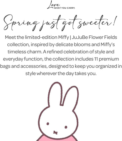 Miffy Flower Fields Diaper Clutch Wristlet with Crossbody Strap Case