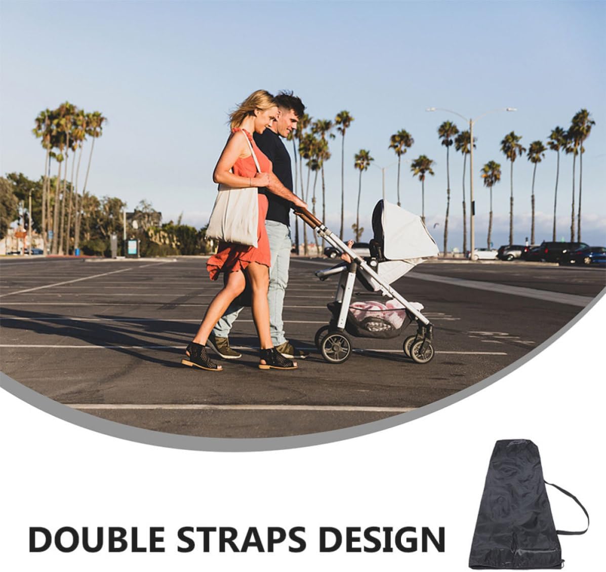 2pcs Stroller Travel Bag for Airplane Travel with Reinforced Seams