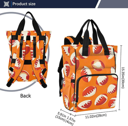 Diaper Bag Backpack, Multifunction Travel Bag for Moms Dads, Baby Changing Bag with Insulted Pockets, Stroller Straps and Side Bottle Pockets Rugby