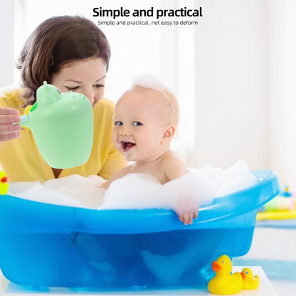 Hippo Style Baby Shampoo Rinser Bath Cup Waterfall Rinser Baby Bath Cups for Rinsing Easy to Hold