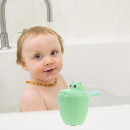 Hippo Style Baby Shampoo Rinser Bath Cup Waterfall Rinser Baby Bath Cups for Rinsing Easy to Hold
