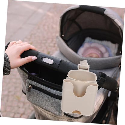 Universal Baby Stroller Cup Holder with Phone Mount Removable Water Bottle Rack for Infants Compatible with Most Strollers Sturdy Design for Snacks and Drinks