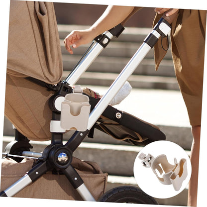 Universal Baby Stroller Cup Holder with Phone Mount Removable Water Bottle Rack for Infants Compatible with Most Strollers Sturdy Design for Snacks and Drinks