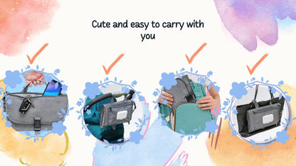 3 x1 Pack: Portable Changing Pad for Baby, Travel Changing Station, with Stroller Hook and Bag Dispenser