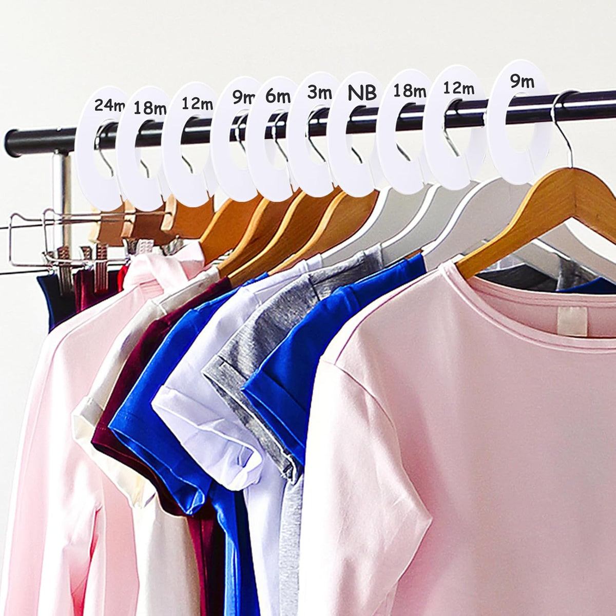 40 PCS Closet Hanger Dividers Clothing Rack Size Dividers with 1 Marker Pen