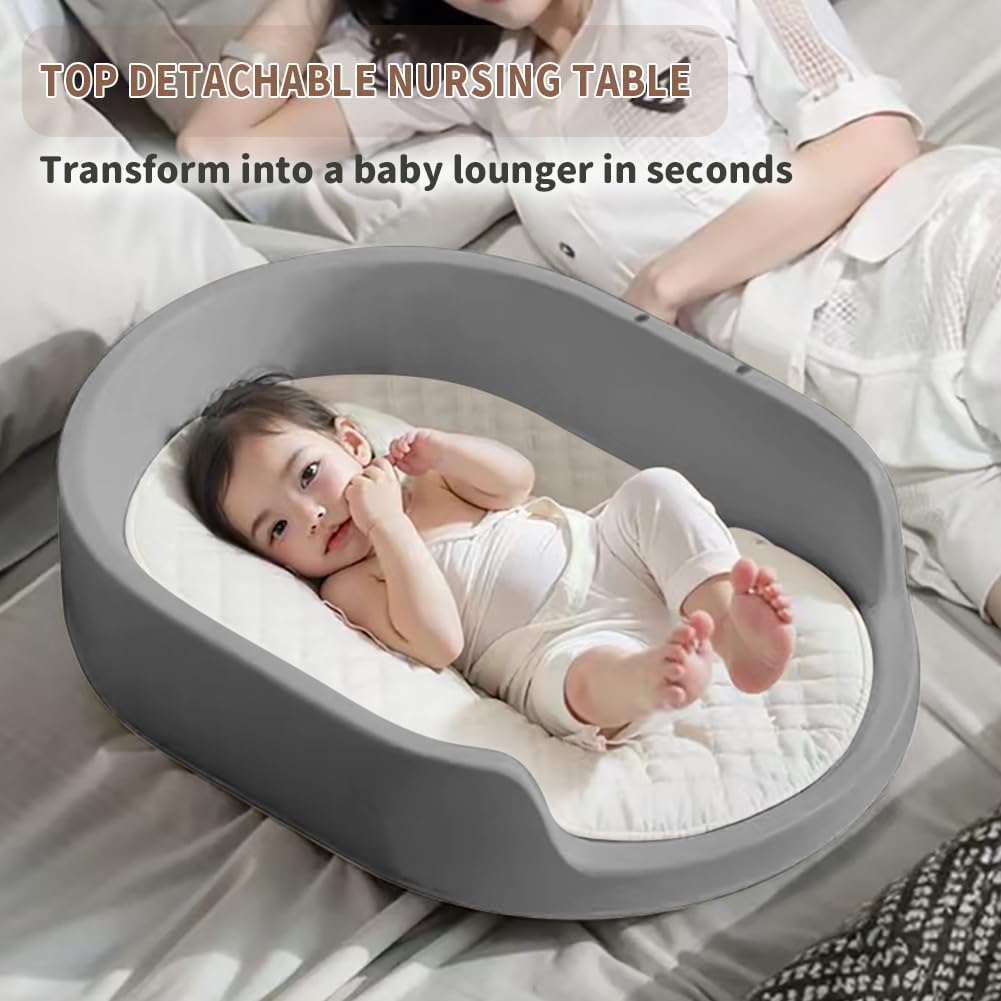 Diaper Changing Station, Portable Changing Table for Baby, Diaper Changing Table with Storage Drawers, Waterproof Baby Changing Station with Wheels and Adjustable Height for Newborn Infant (White)