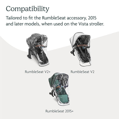 RumbleSeat Rain Shield/Compatible with RumbleSeat Models 2015-2019, V2, V2+, and V3 / Waterproof and Windproof Coverage/Ventilated Design/Quick Attachment/Easy Access to Child
