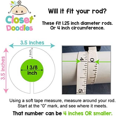 C102 Baby Girl Nursery Closet Clothing Size Dividers Pink Roses Set of 6 (1.25 Inch Rod)