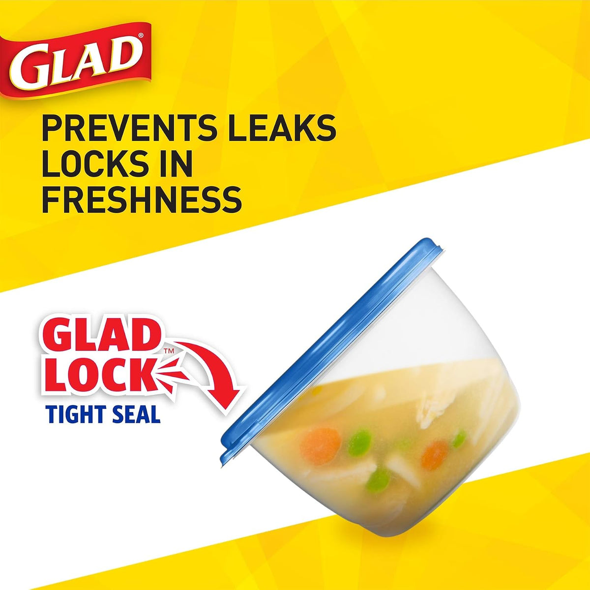 Glad GladWare Medium Rectangle Food Storage Containers, 24 Oz
