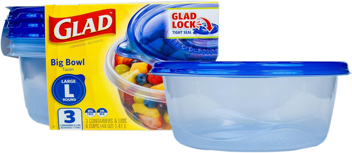Glad GladWare Medium Rectangle Food Storage Containers, 24 Oz