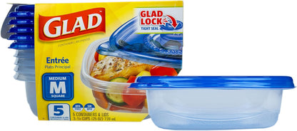 Glad GladWare Medium Rectangle Food Storage Containers, 24 Oz