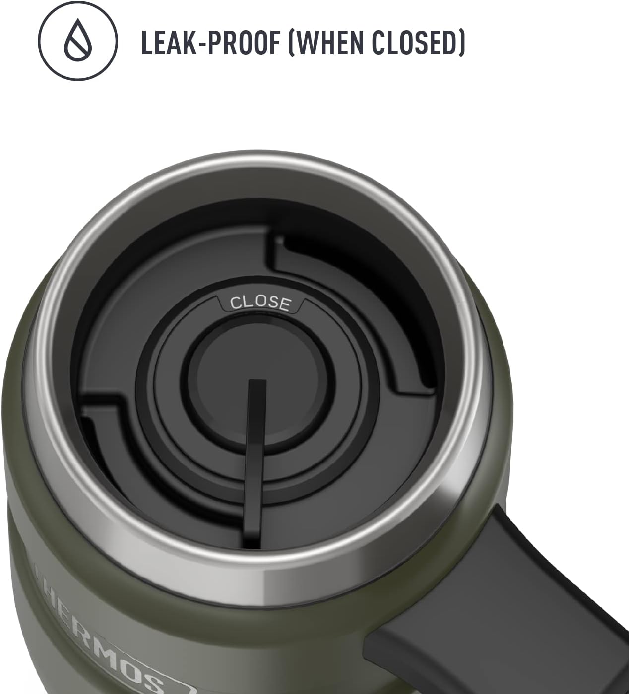 Stainless King Travel Mug with Handle, 16oz, Matte Steel | Vacuum-Insulated Travel Mug with Handle for Hot & Cold Drinks, Stainless Steel Coffee Mug with Lid for Commuting