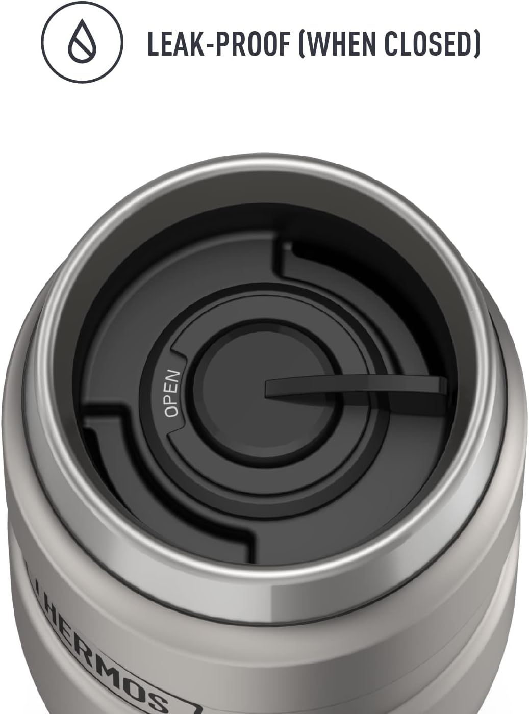 Stainless King Travel Mug with Handle, 16oz, Matte Steel | Vacuum-Insulated Travel Mug with Handle for Hot & Cold Drinks, Stainless Steel Coffee Mug with Lid for Commuting