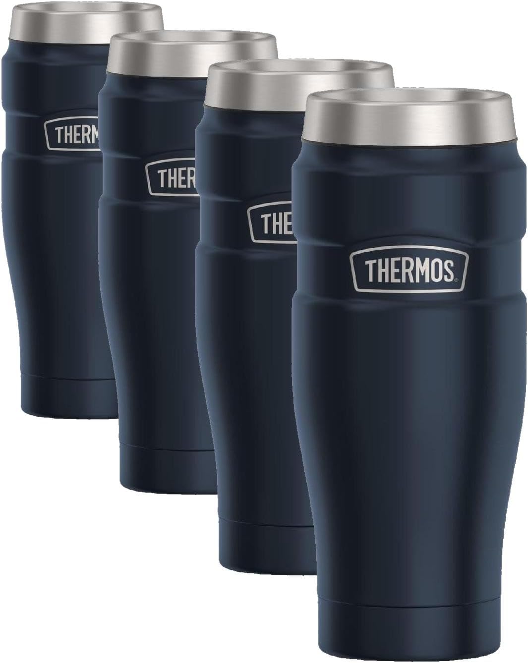 Stainless King Travel Mug with Handle, 16oz, Matte Steel | Vacuum-Insulated Travel Mug with Handle for Hot & Cold Drinks, Stainless Steel Coffee Mug with Lid for Commuting