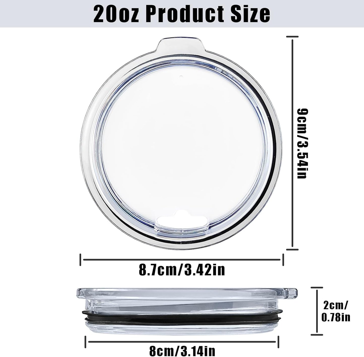 20oz Tumbler Replacement Lids,4PACK Splash Proof Lids for YETI Rambler,Old Style RTIC,SUNWILL and CIVAGO Coffee Tumbler,BPA free