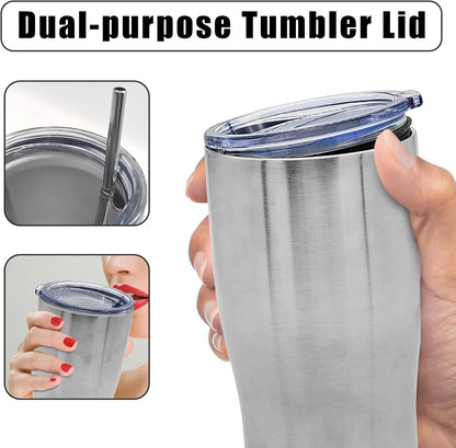 20oz Tumbler Replacement Lids,4PACK Splash Proof Lids for YETI Rambler,Old Style RTIC,SUNWILL and CIVAGO Coffee Tumbler,BPA free