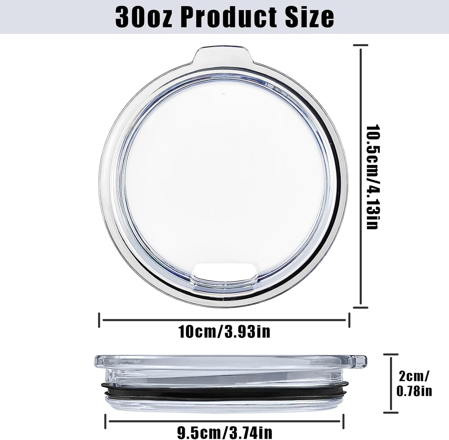 20oz Tumbler Replacement Lids,4PACK Splash Proof Lids for YETI Rambler,Old Style RTIC,SUNWILL and CIVAGO Coffee Tumbler,BPA free