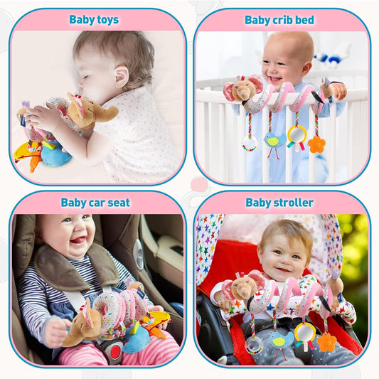 Baby Car Seat Toys Spiral Hanging Stroller Activity Toy for 0+Months