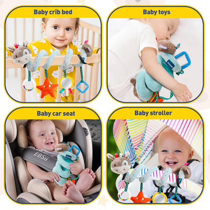 Baby Car Seat Toys Spiral Hanging Stroller Activity Toy for 0+Months
