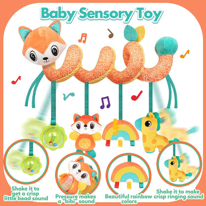 Baby Car Seat Toys Spiral Hanging Stroller Activity Toy for 0+Months