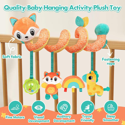 Baby Car Seat Toys Spiral Hanging Stroller Activity Toy for 0+Months
