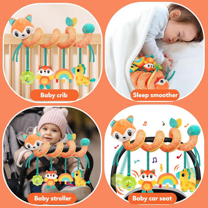 Baby Car Seat Toys Spiral Hanging Stroller Activity Toy for 0+Months