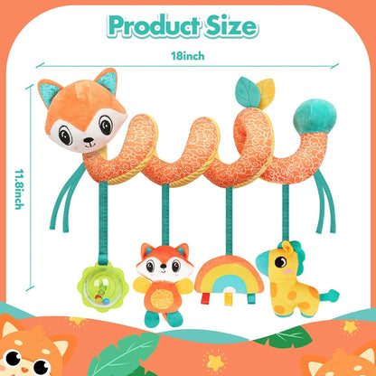 Baby Car Seat Toys Spiral Hanging Stroller Activity Toy for 0+Months