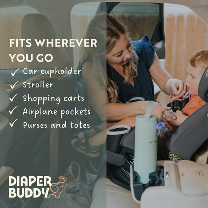 Portable Diaper Changing Kit – Compact All-in-One Diaper Organizer with Wipes Case, Diapers & Disposable Waste Bags for On-The-Go Parents (Buddy Beige)