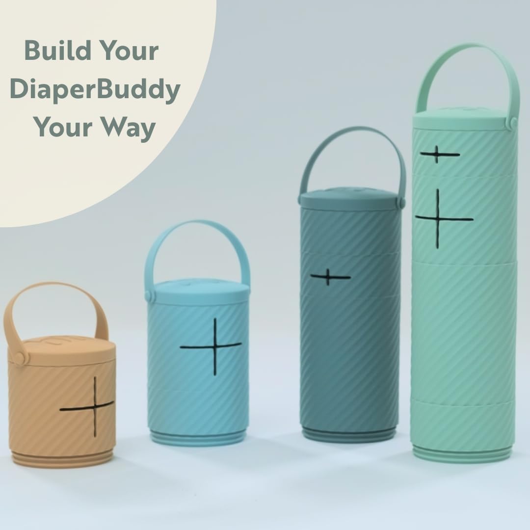Portable Diaper Changing Kit – Compact All-in-One Diaper Organizer with Wipes Case, Diapers & Disposable Waste Bags for On-The-Go Parents (Buddy Beige)