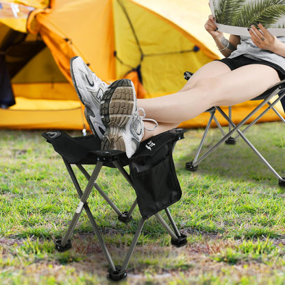 Camping Stool,Portable Folding Compact Lightweight Stool Seat for Camping Fishing Hiking Gardening Outdoor Walking Backpacking Travelling and Beach with Carry Bag (Black)