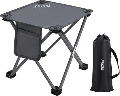 Camping Stool,Portable Folding Compact Lightweight Stool Seat for Camping Fishing Hiking Gardening Outdoor Walking Backpacking Travelling and Beach with Carry Bag (Black)