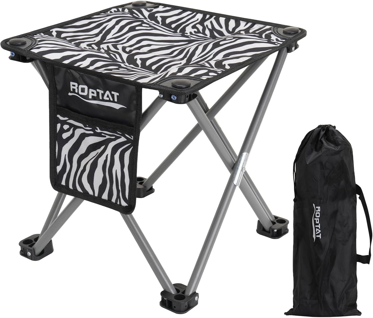 Camping Stool,Portable Folding Compact Lightweight Stool Seat for Camping Fishing Hiking Gardening Outdoor Walking Backpacking Travelling and Beach with Carry Bag (Black)