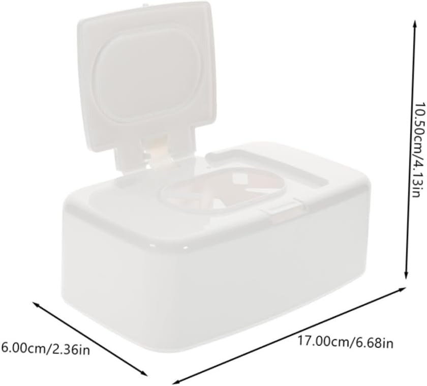 Refillable Wipes Dispenser Button Lid Wipe Holder Compact Wipes Container for Baby Diaper Bag Stroller Travel Bathroom Use 6.69 X 4.13 X 2.36 in 2 Pack
