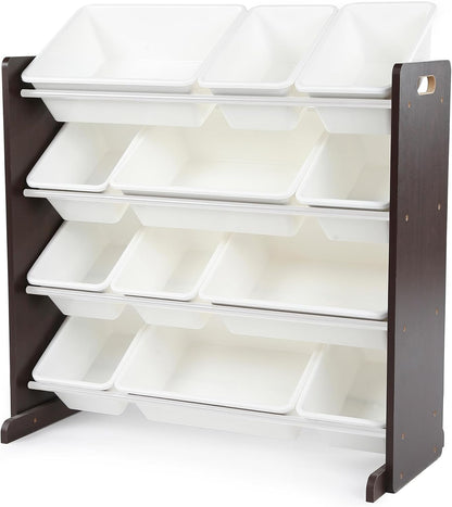 Kids Toy Organizer with 12 Bins, 4 Tier Storage for Playroom