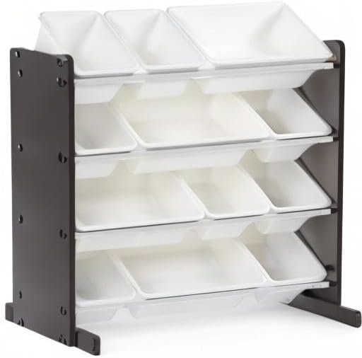 Kids Toy Organizer with 12 Bins, 4 Tier Storage for Playroom