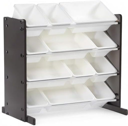 Kids Toy Organizer with 12 Bins, 4 Tier Storage for Playroom