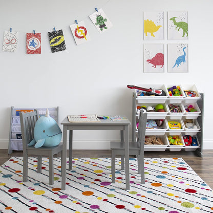 Kids Toy Organizer with 12 Bins, 4 Tier Storage for Playroom