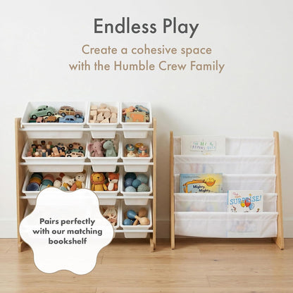 Kids Toy Organizer with 12 Bins, 4 Tier Storage for Playroom